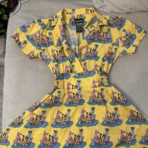 Nooworks Leah Dress in Dog Party print size XL NWT